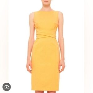 Akris Punto marigold yellow knit sheath dress SIZE 4